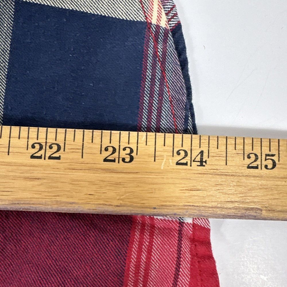 Aeropostale Women's Medium Flannel Shirt Red‎ Button Up Long Sleeve - Picture 4 of 8